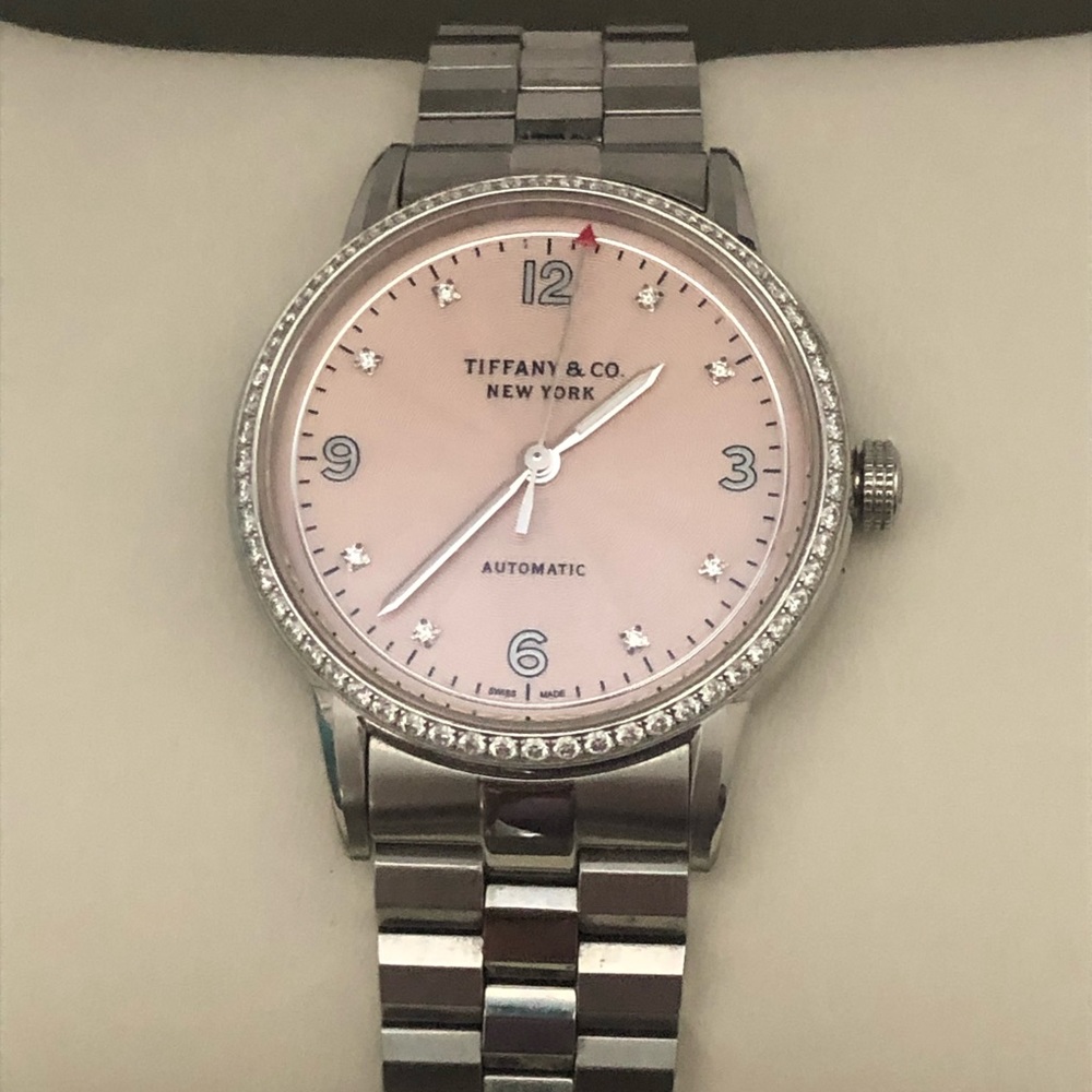 Tiffany & Co. Pink Watch with Diamonds